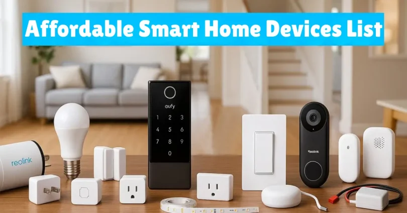 affordable smart home devices list