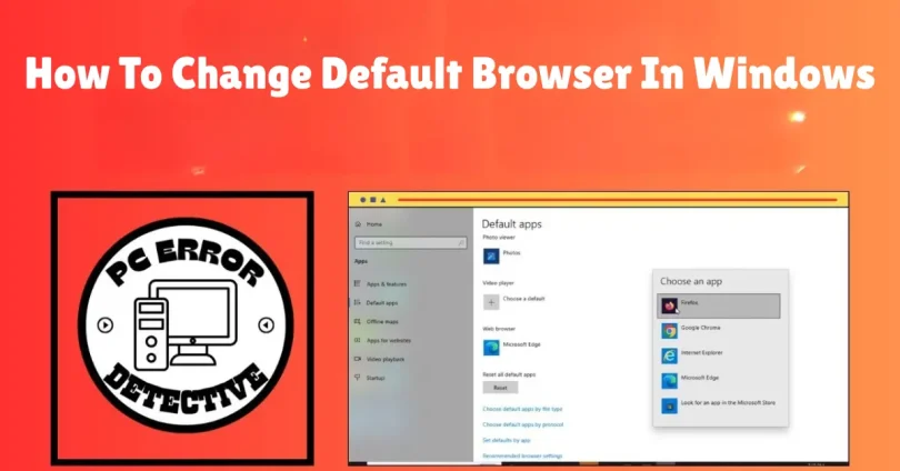 how to change default browser in windows
